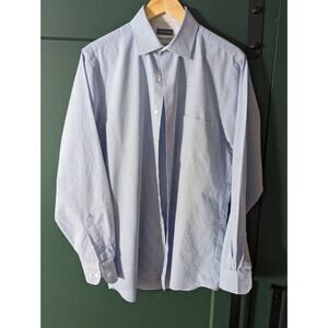 Van Heusen Blue AIR Regular Fit Stretch Button Up Shirt Men’s Size 15.5 34/35